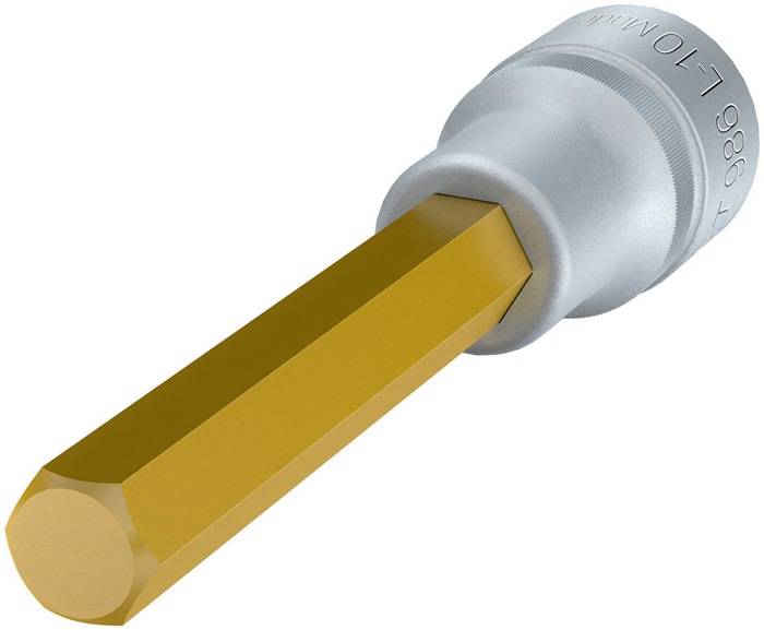 Steckschlüsseleinsatz 986L-10 1/2 Zoll Innen-6-kant SW 10mm L.100mm HAZET