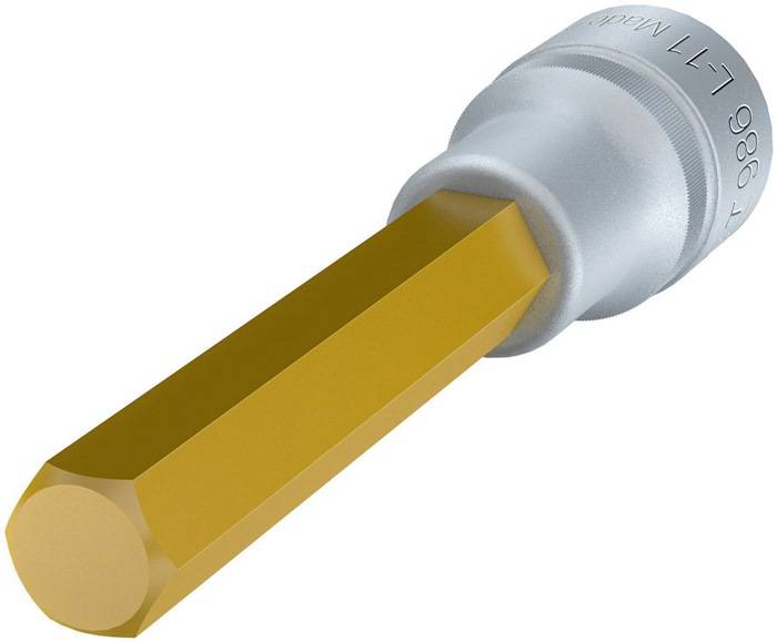 Steckschlüsseleinsatz 986L-11 1/2 Zoll Innen-6-kant SW 11mm L.100mm HAZET