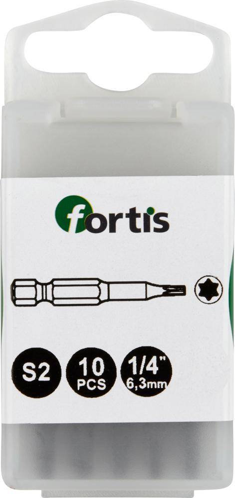Bit zähhart 1/4" DIN3126 E6,3 T10x50mm 10er Pack FORTIS