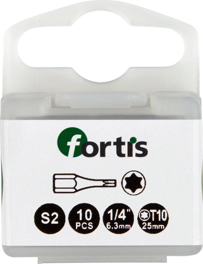 Bit Torsion 1/4" DIN3126 C6,3 T10x25mm 10er Pack FORTIS