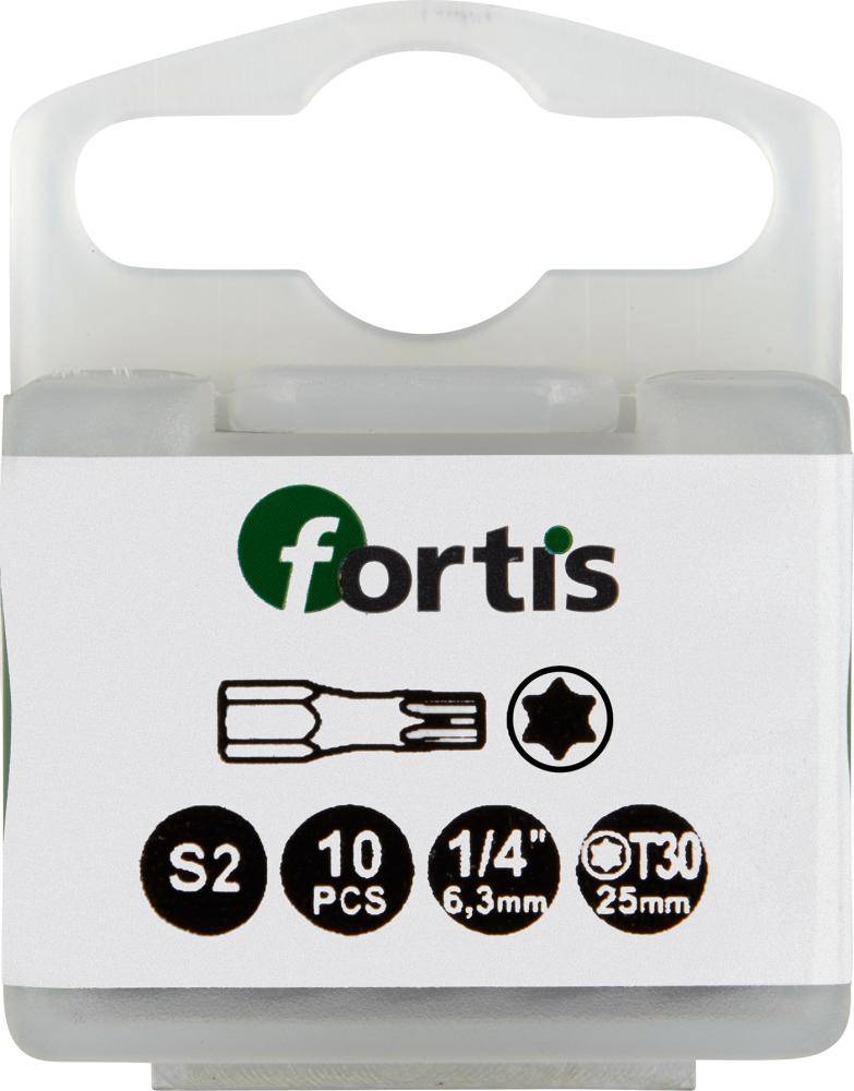 Bit Torsion 1/4" DIN3126 C6,3 T30x25mm 10er Pack FORTIS