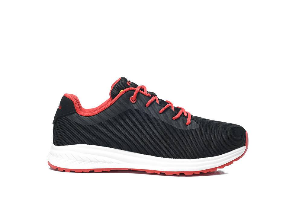 Berufshalbschuh MARAIS black-red Low ESD O1, Gr. 48
