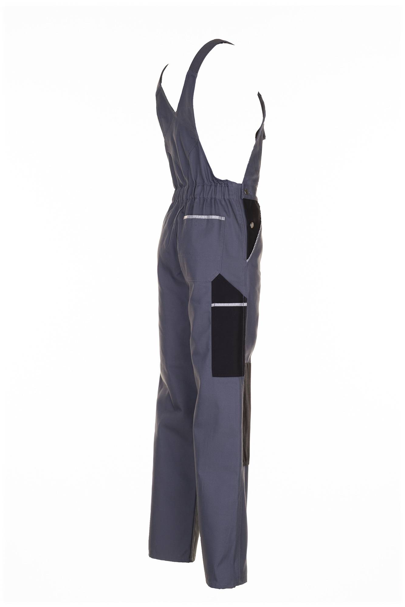 Planam Canvas 320 Latzhose grau/schwarz 24 2133024