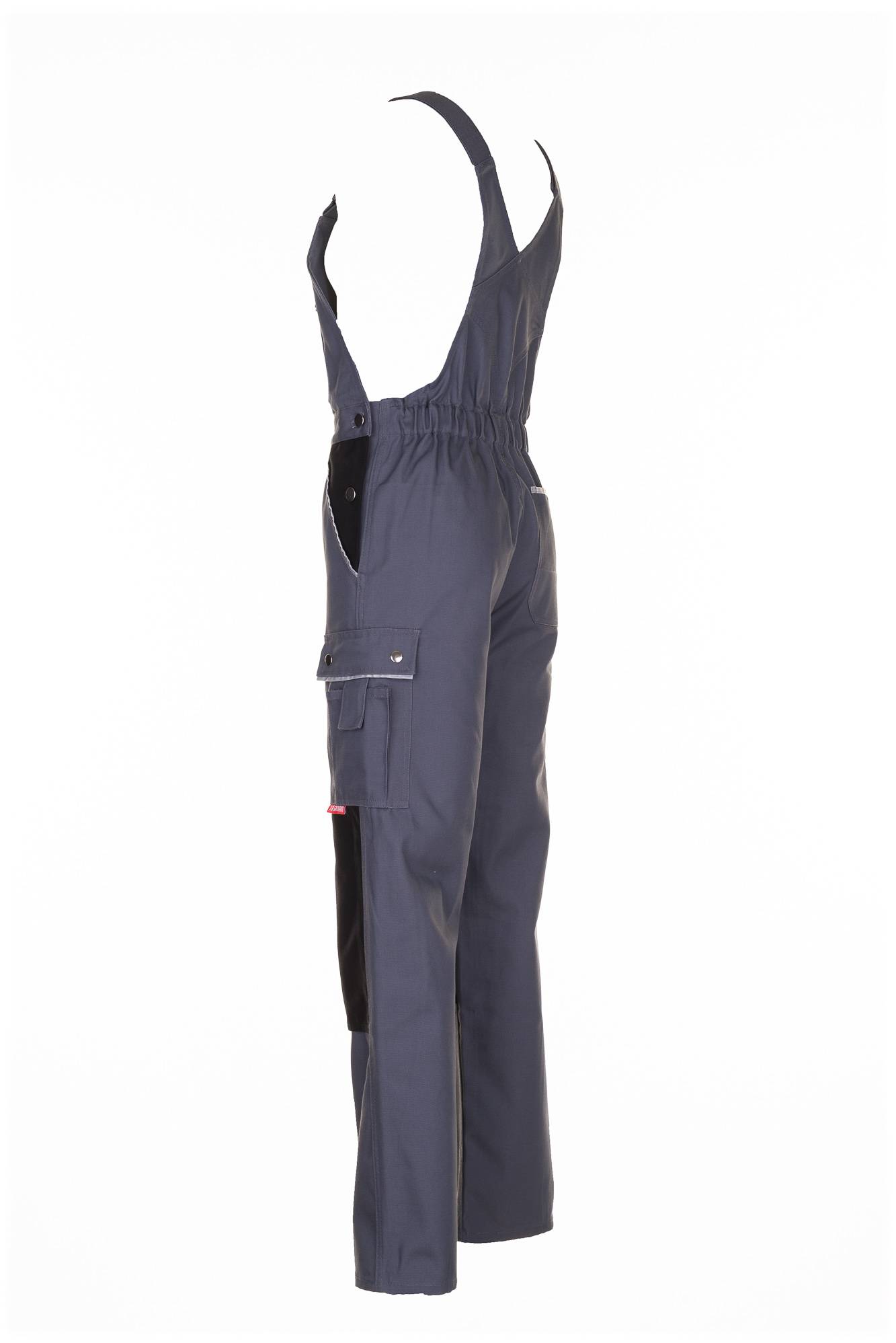 Planam Canvas 320 Latzhose grau/schwarz 24 2133024