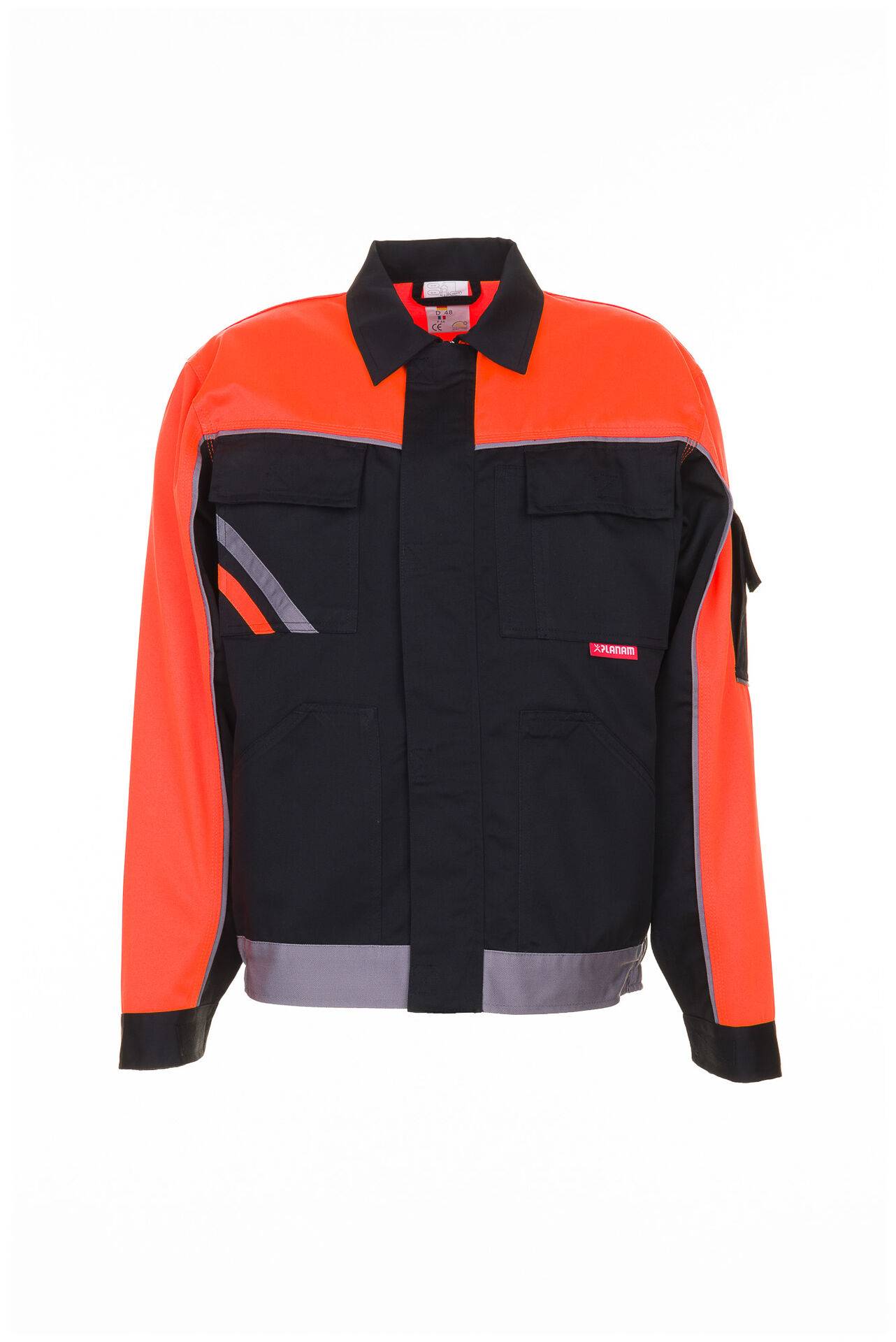 PLANAM V1 Bundjacke schwarz/orange/zink Visline Gr. 54