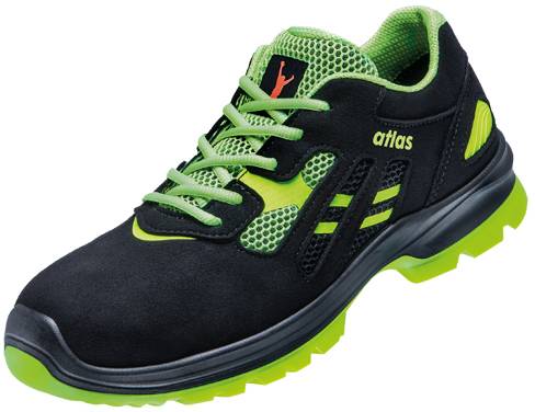 ESD Halbschuh FLASH 2600, S1, Mesh, Unisex, schwarz/neon-grün, Größe 36