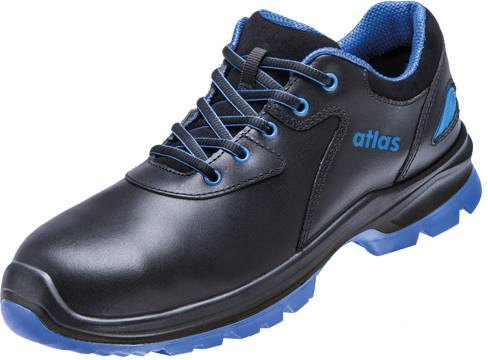 ESD Halbschuh SL 64 blue 2.0, S2, Glattleder, Unisex, schwarz/royal blau, Größe 36
