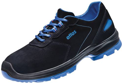 ESD Halbschuh TX 42 2.0, S2, Nubukleder, Unisex, schwarz/royal blau, Größe 37