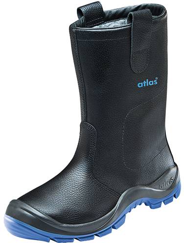 Stiefel Anatomic Bau 822 XP, S3, Glattleder, Unisex, schwarz/royal blau, Größe 39