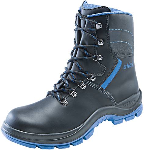Stiefel Anatomic Bau 840 XP, S3, Glattleder, Unisex, schwarz/royal blau, Größe 36