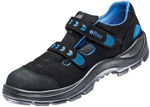 ESD Sandale Big Size 465, S1P, Nubukleder, Unisex, schwarz/royal blau, Größe 51