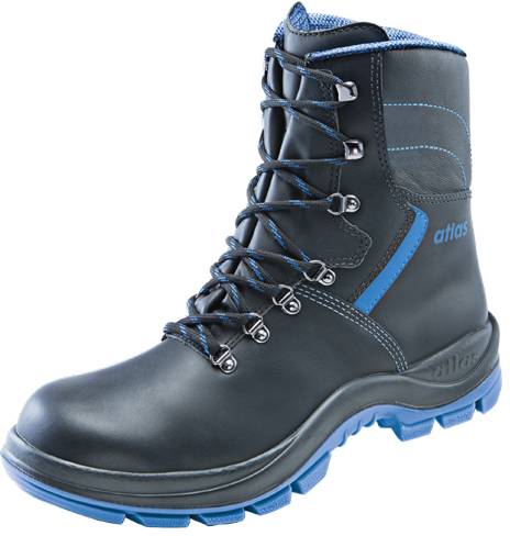 ESD Stiefel Big Size 840, S3, Glattleder, Unisex, schwarz/royal blau, Größe 51