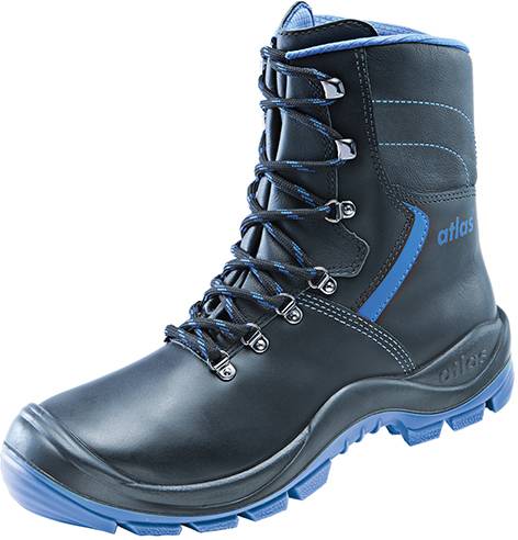 ESD Stiefel ERGO-MED 846 XP, W10, S3, Glattleder, Unisex, schwarz/royal blau, Größe 37