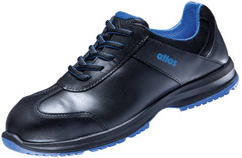 ESD Halbschuh GX 120 black 2.0, S2, Glattleder, Damen, schwarz/royal blau, Größe 35