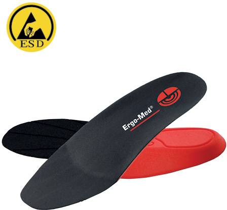Einlegesohle ERGO-MED red, Unisex, schwarz, Größe 36