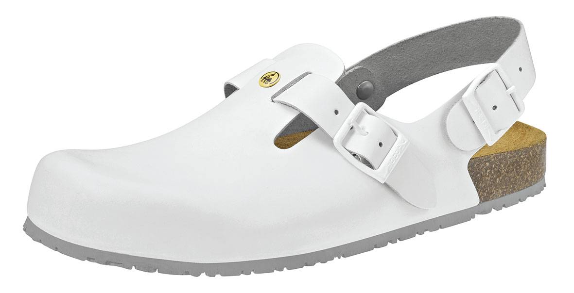 Abeba ESD-Berufsschuhe Nature Clog weiß Gr. 40