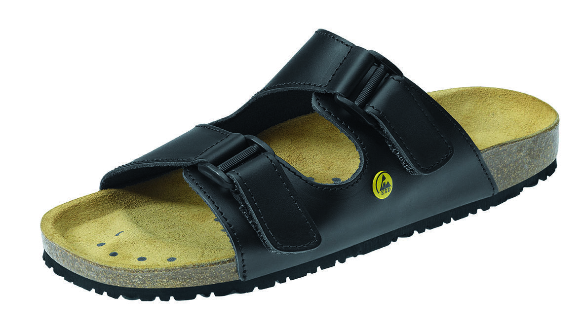 Abeba ESD-Sandale Nature 4080/4085, Größe 46, schwarz
