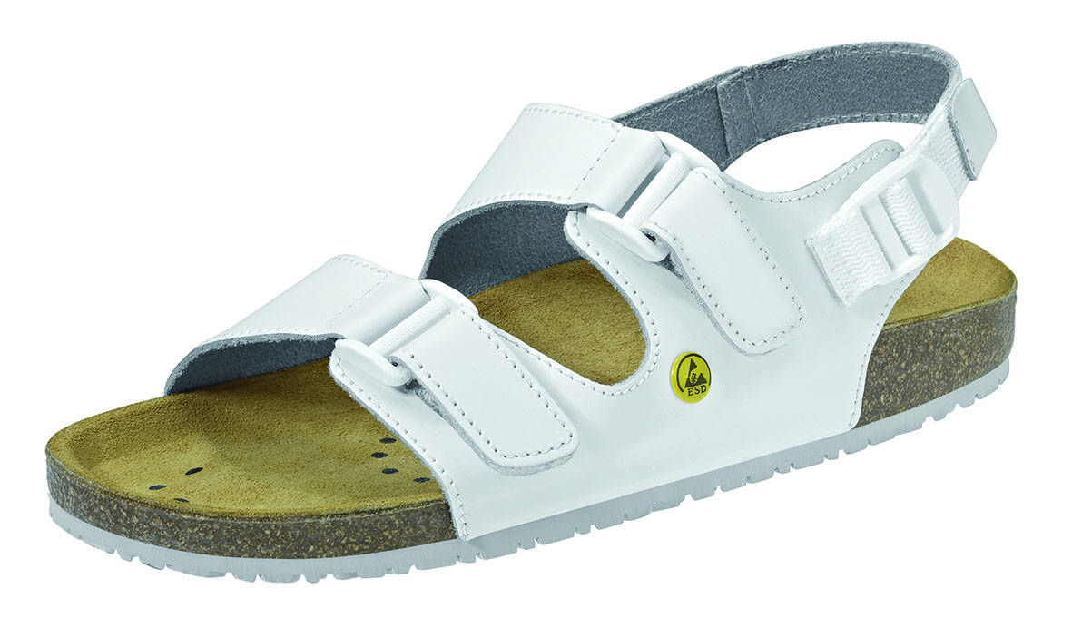 Abeba ESD-Berufsschuhe Nature Sandale weiß Gr. 42
