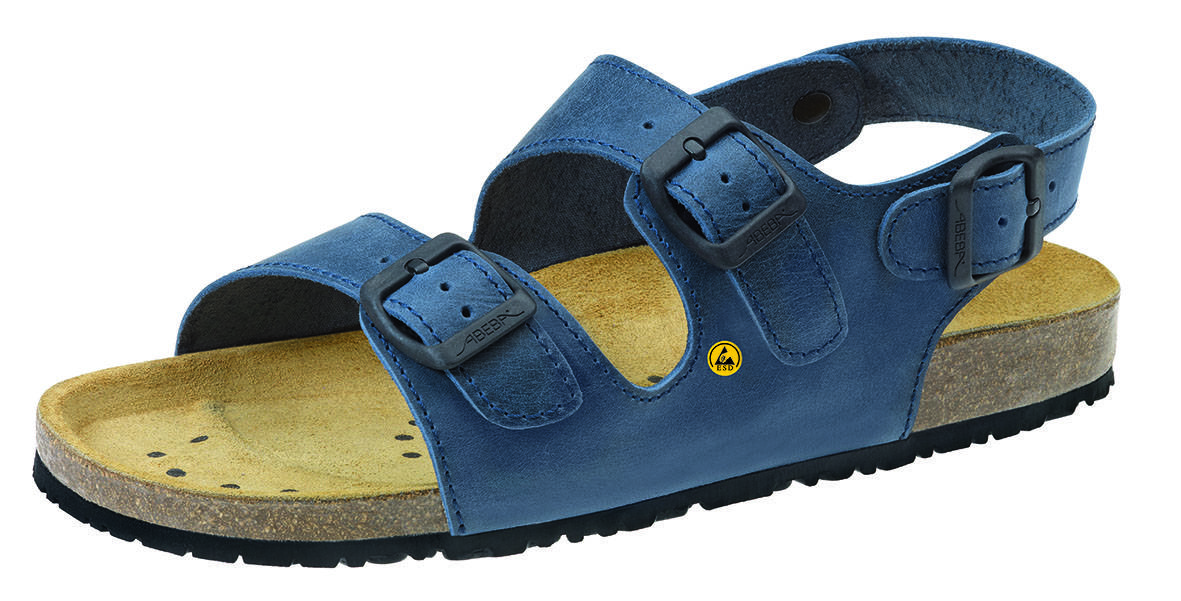 Abeba ESD-Berufsschuhe Nature Sandale blau Gr. 46