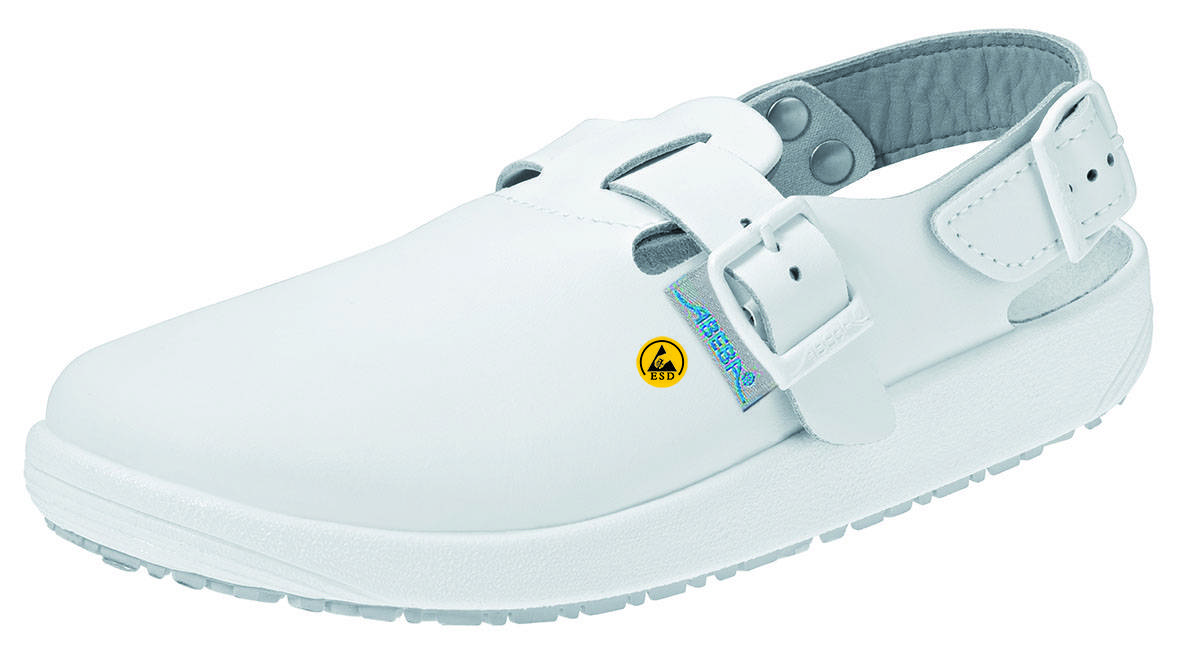 Abeba ESD-Berufsschuhe rubber Clog weiß Gr. 46