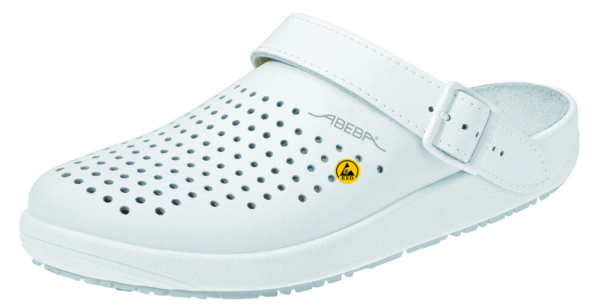 Abeba ESD-Berufsschuhe rubber Clog weiß Gr. 42
