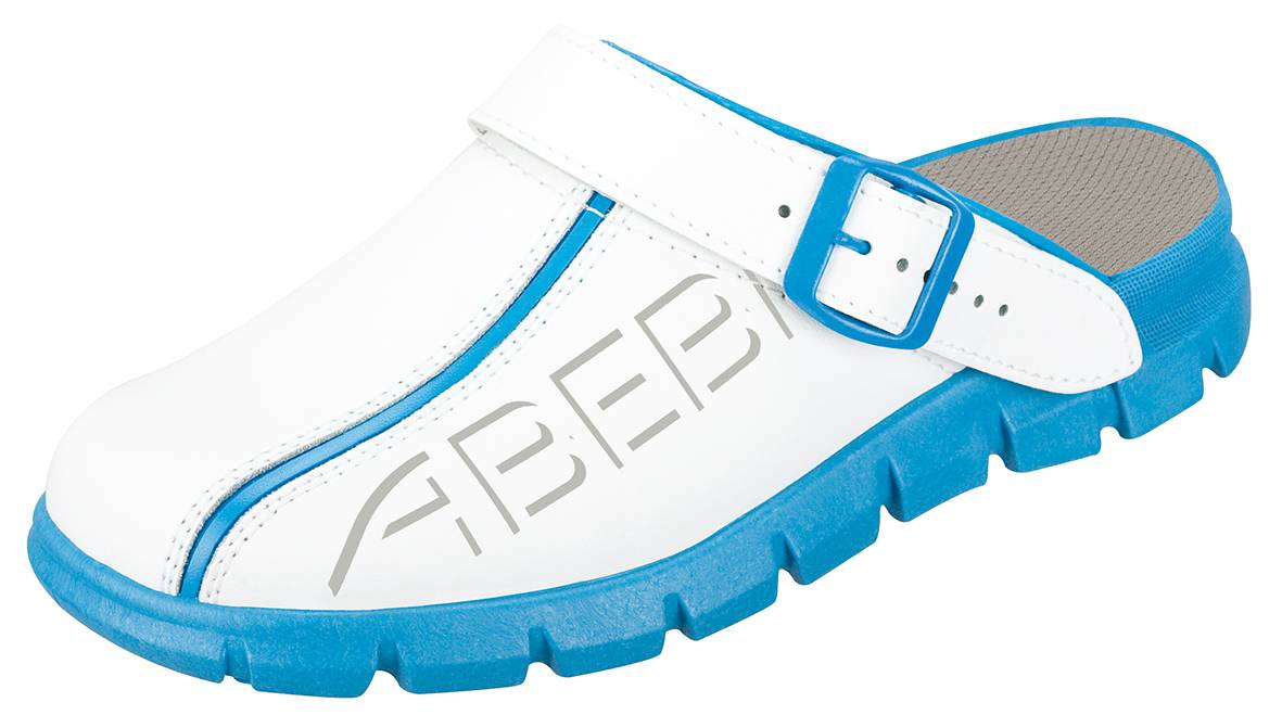Abeba Berufsschuhe Dynamic Clog weiß/blau Gr. 35