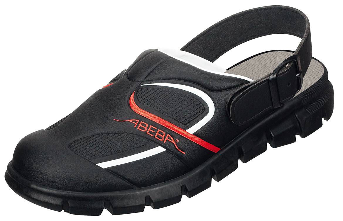 Abeba Berufsschuhe Dynamic Clog schwarz/rot Gr. 46