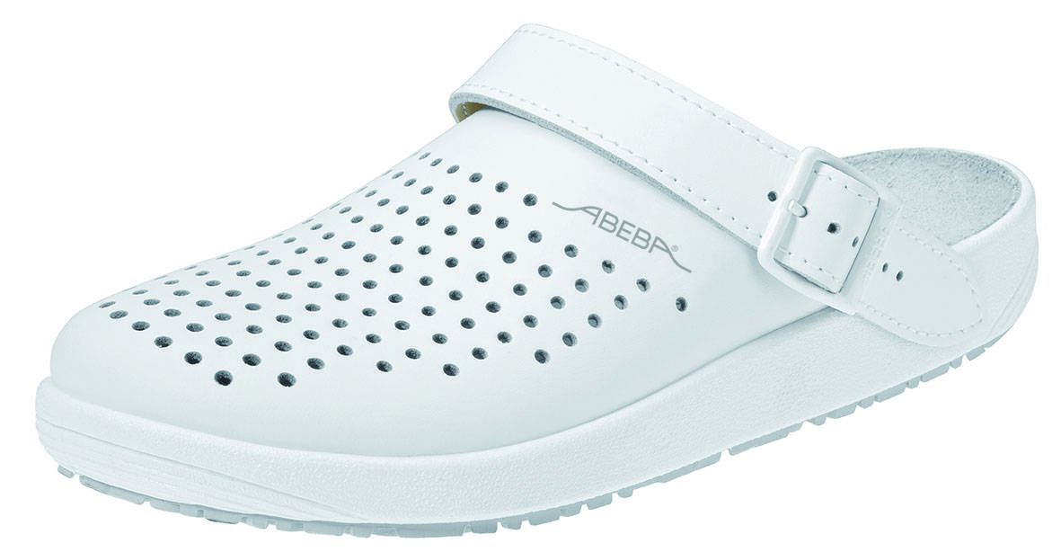 Abeba Berufsschuhe rubber Clog weiß Gr. 45