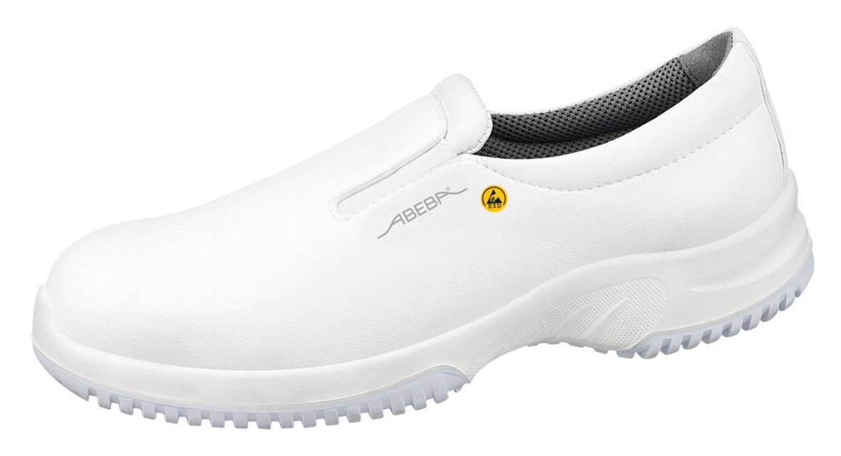 Abeba ESD-Berufsschuhe uni6 Slipper weiß Gr. 45