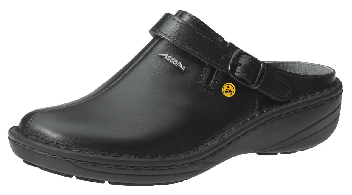 Abeba ESD-Berufsschuhe Reflexor® Comfort Clog schwarz Gr. 36