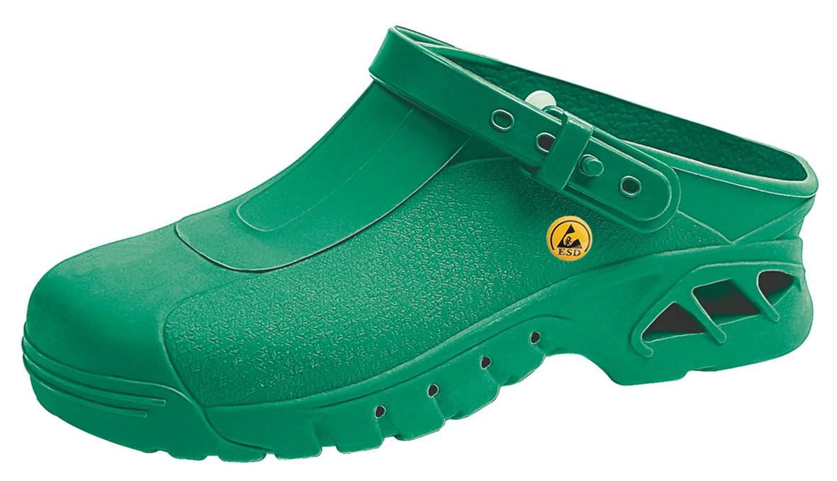 Abeba ESD-Berufsschuhe autoklavierbare Clogs Clog grün Gr. 35/36