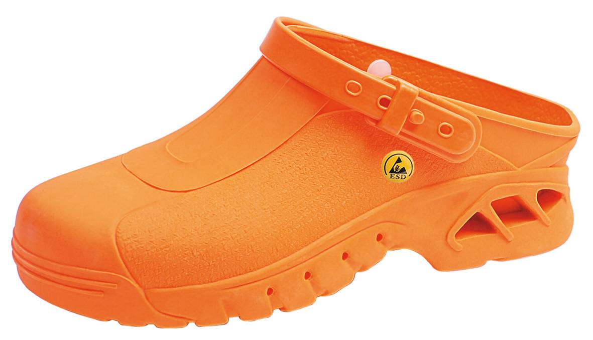 Abeba ESD-Berufsschuhe autoklavierbare Clogs Clog orange Gr. 35/36