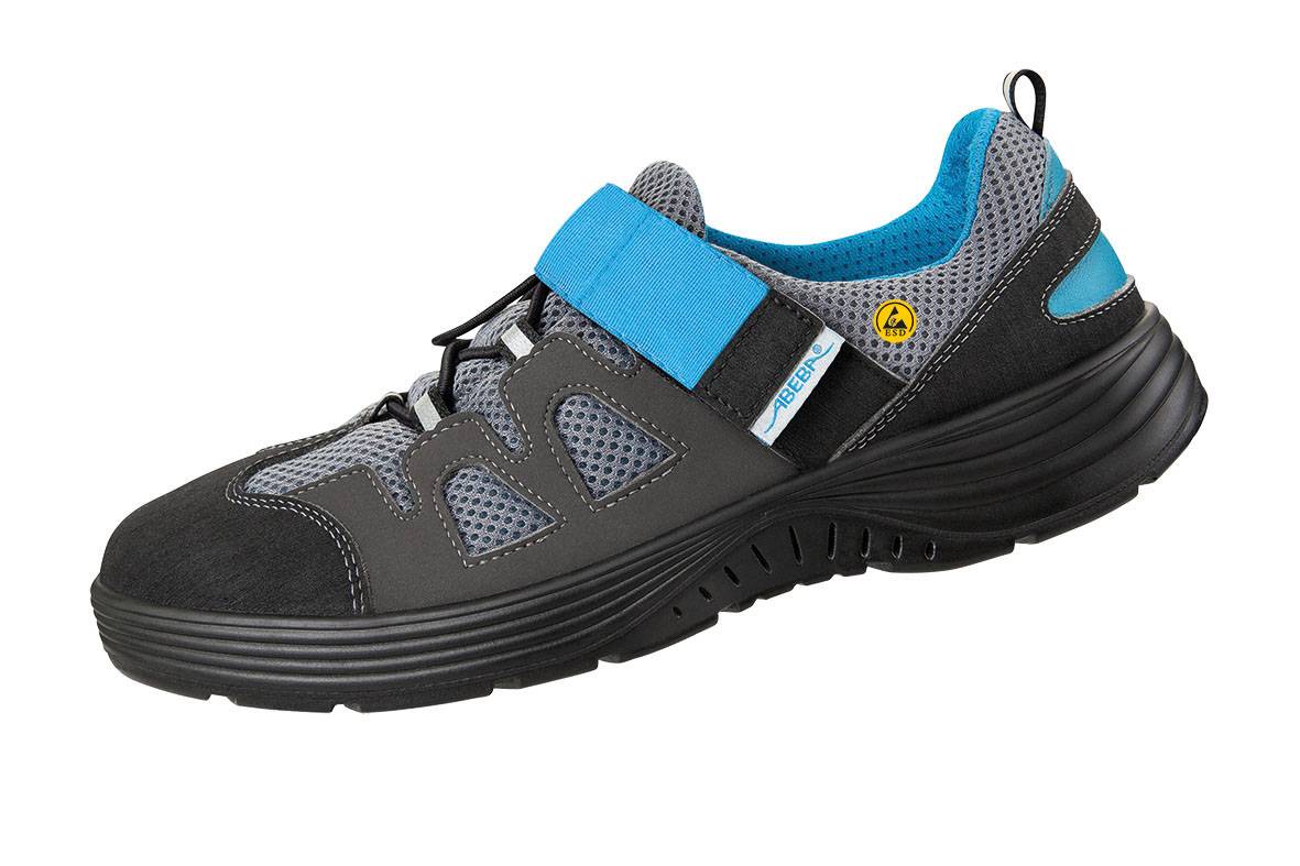 Abeba ESD-Sicherheitsschuhe x-light Halbschuh schwarz/blau Gr. 36