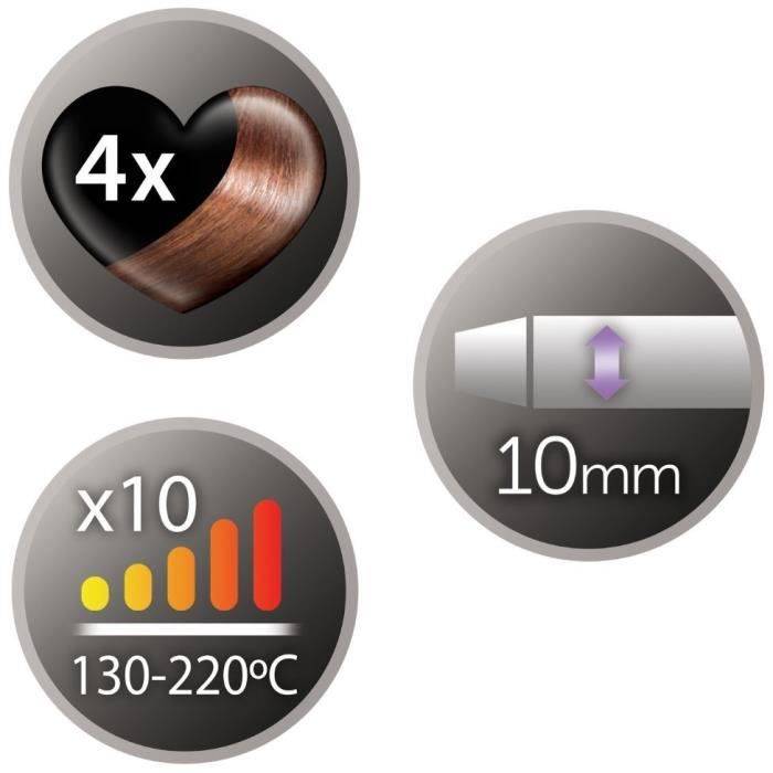 Remington CI6X10 Lockenstab, Pro Tight Curl 10mm Beschichtung 4X Schutz, perfekt für enge Locken