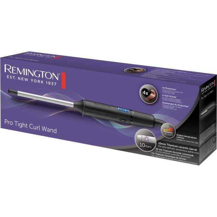 Remington CI6X10 Lockenstab, Pro Tight Curl 10mm Beschichtung 4X Schutz, perfekt für enge Locken