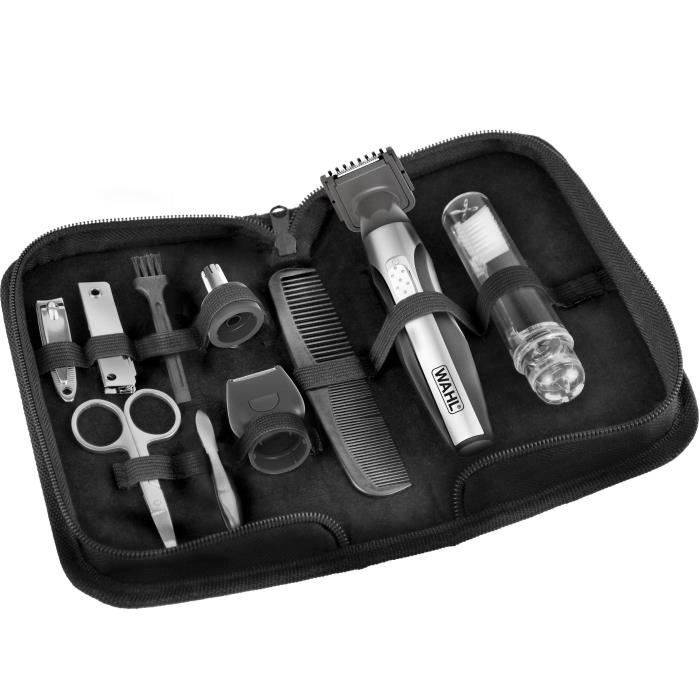 WAHL 05604-616 - Deluxe Travel Kit - Präzisionstrimmer Lithium-Ionen-Akku und Kulturbeutel - Drehbarer Kopf - Kamm