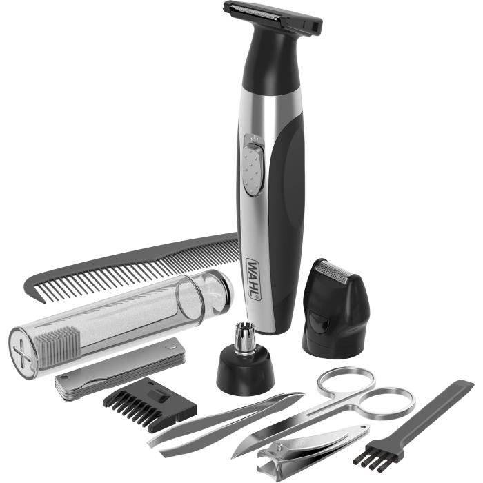 WAHL 05604-616 - Deluxe Travel Kit - Präzisionstrimmer Lithium-Ionen-Akku und Kulturbeutel - Drehbarer Kopf - Kamm