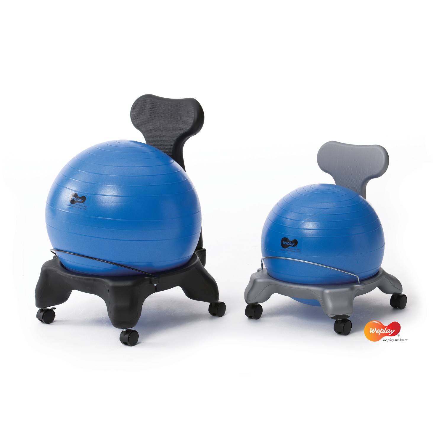 Weplay KE0311-00K Großer Ball Stuhl, 50 x 60 x 79 cm, blau/schwarz