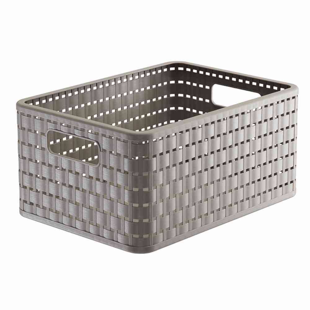 Rotho 111-6907422 COUNTRY Aufbewahrungskorb A5+ 11 Liter, 32,8 x 23,8 x 16 cm, cappuccino