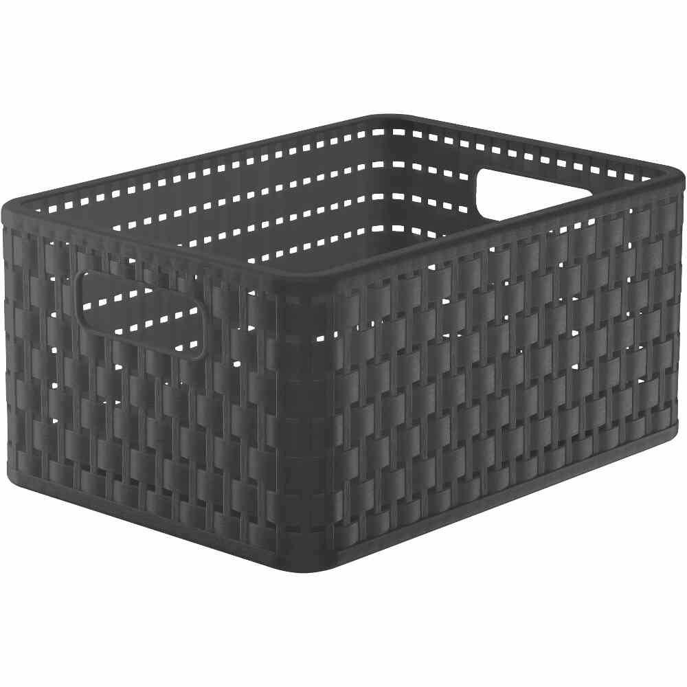 Rotho 111-6908853 COUNTRY Aufbewahrungskorb A5+ 11 Liter, 32,8 x 23,8 x 16 cm, anthrazit