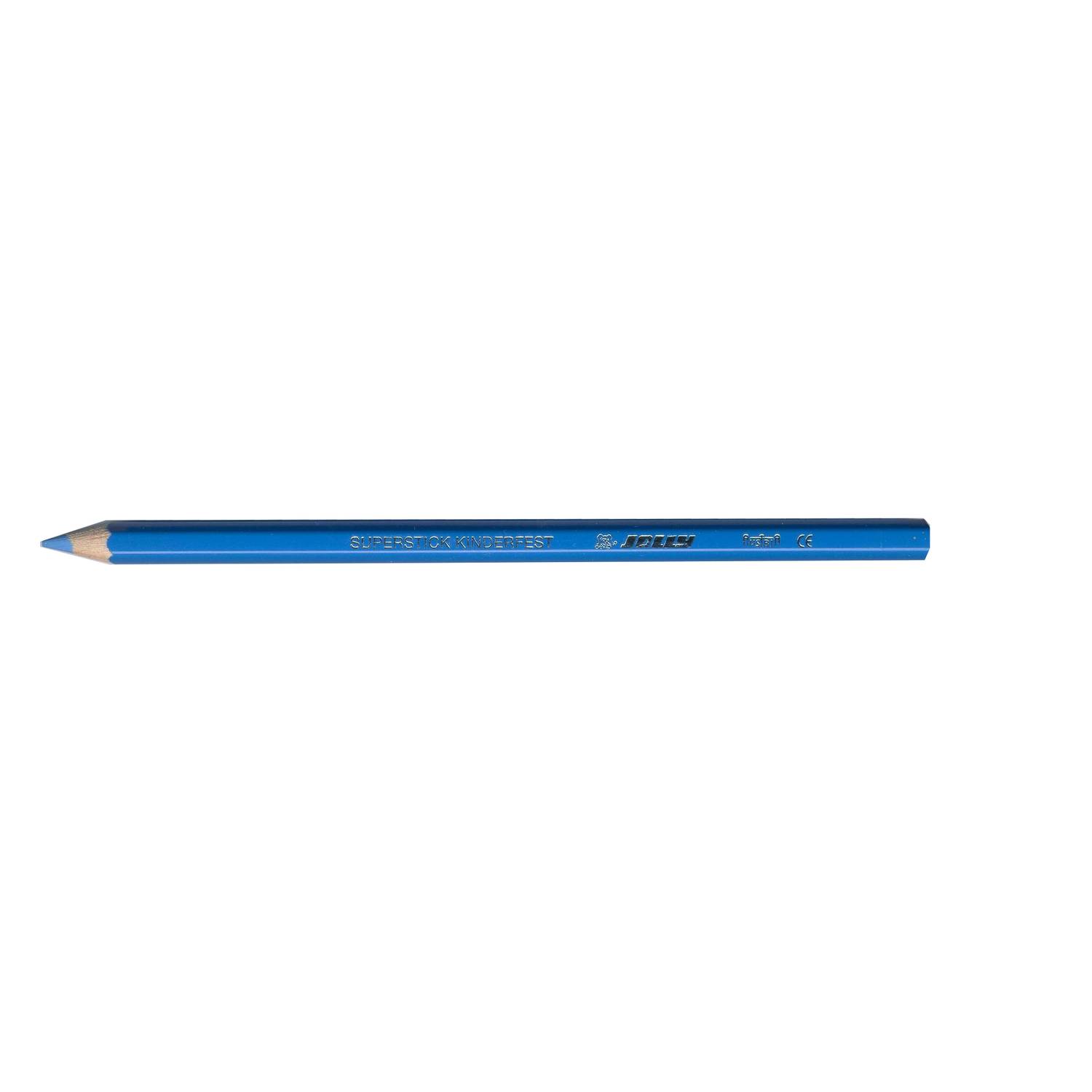 Jolly 3000-0245 Supersticks Buntstifte Kinderfest, hellblau (12er Pack)