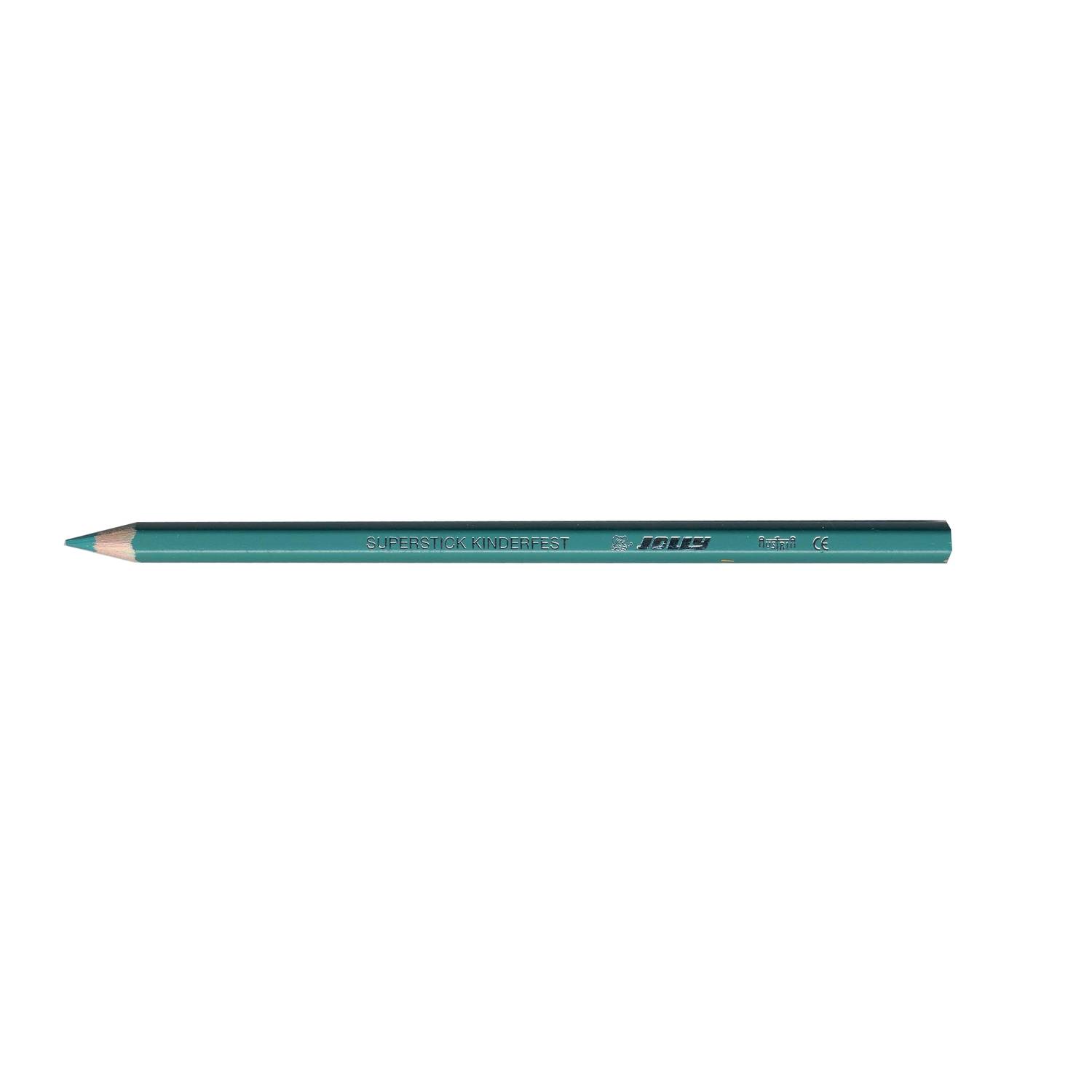 Jolly 3000-0262 Supersticks Buntstifte Kinderfest, türkis (12er Pack)