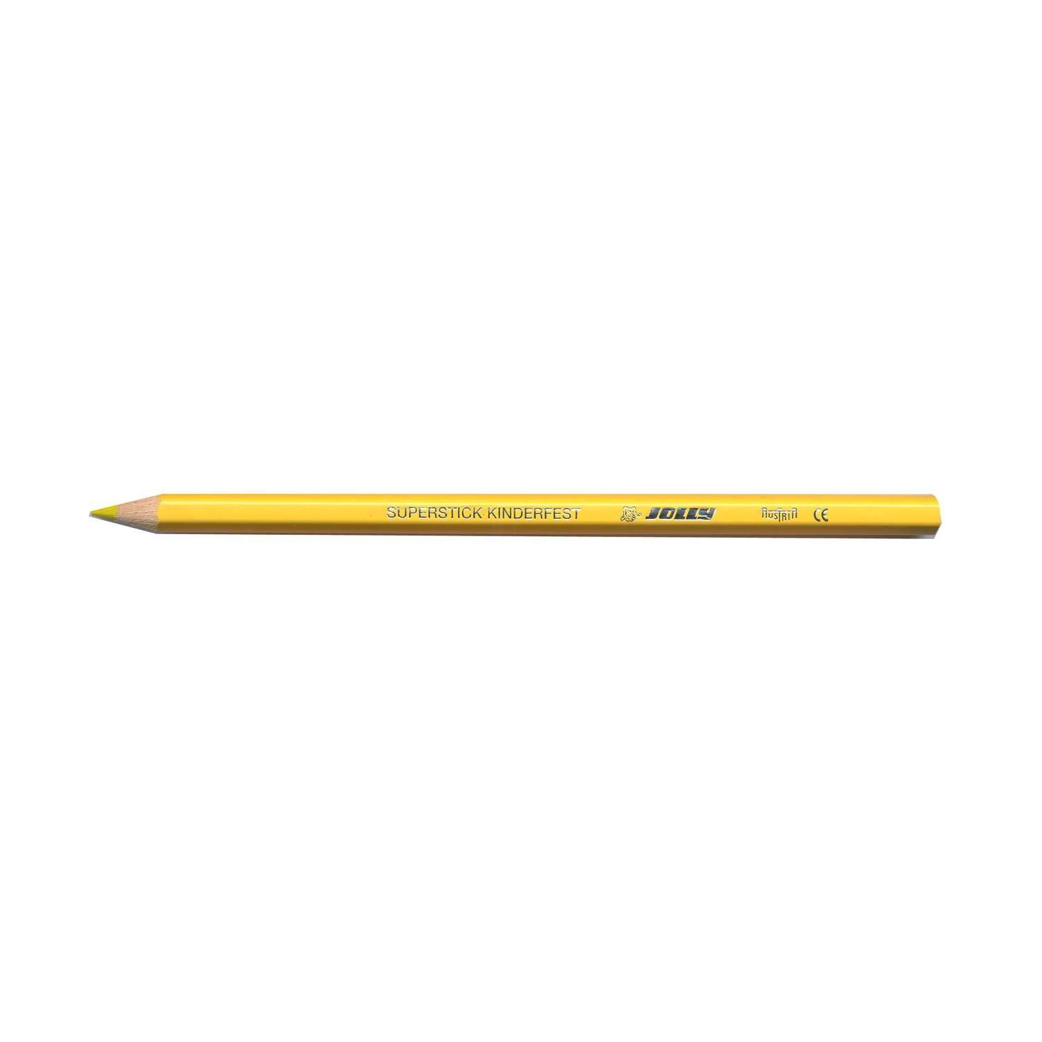 Jolly 3000-0275 Supersticks Buntstifte Kinderfest, hellgelb (12er Pack)
