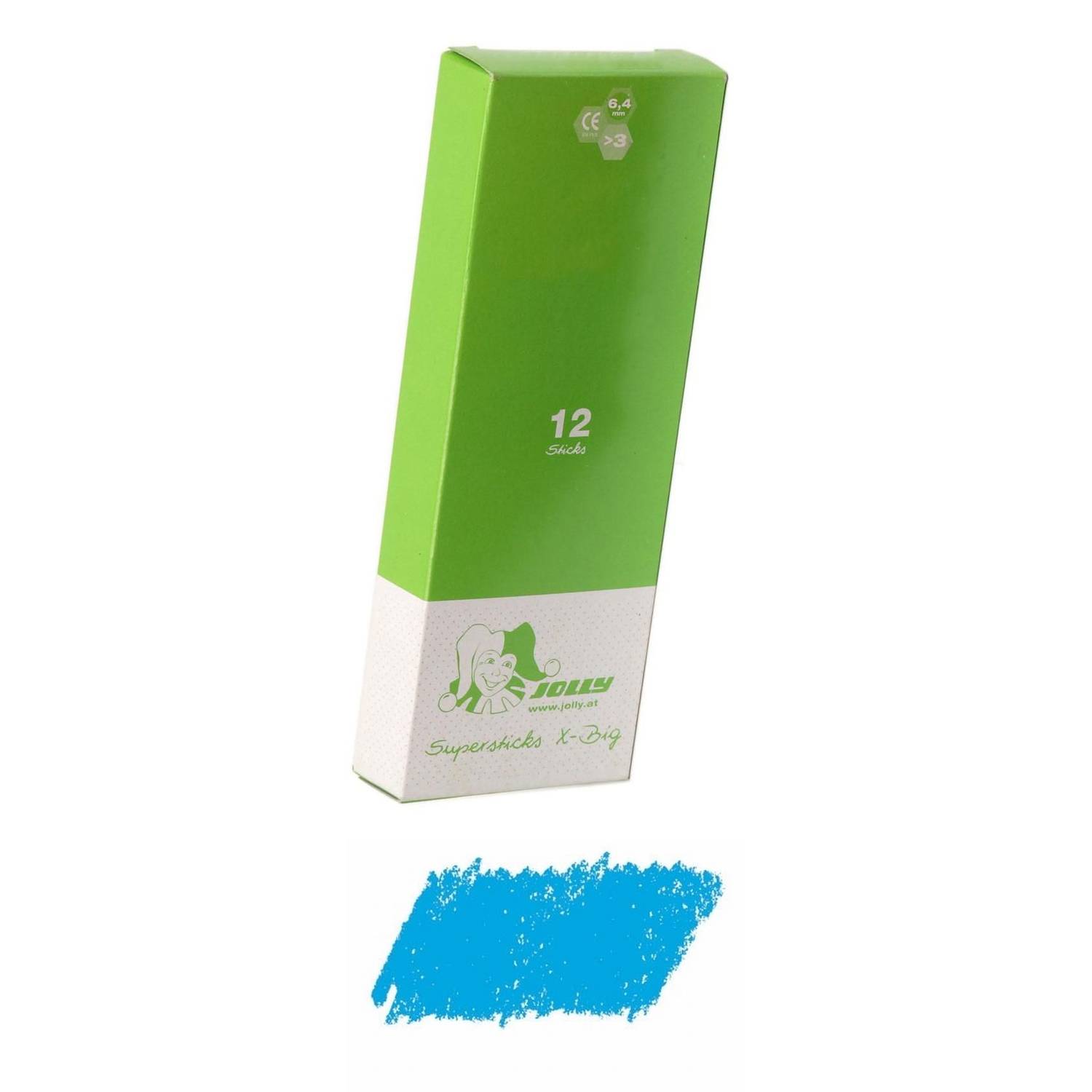 Jolly 3099-0015 X-Big X-BIG Farbstifte, hellblau (12 Stück)