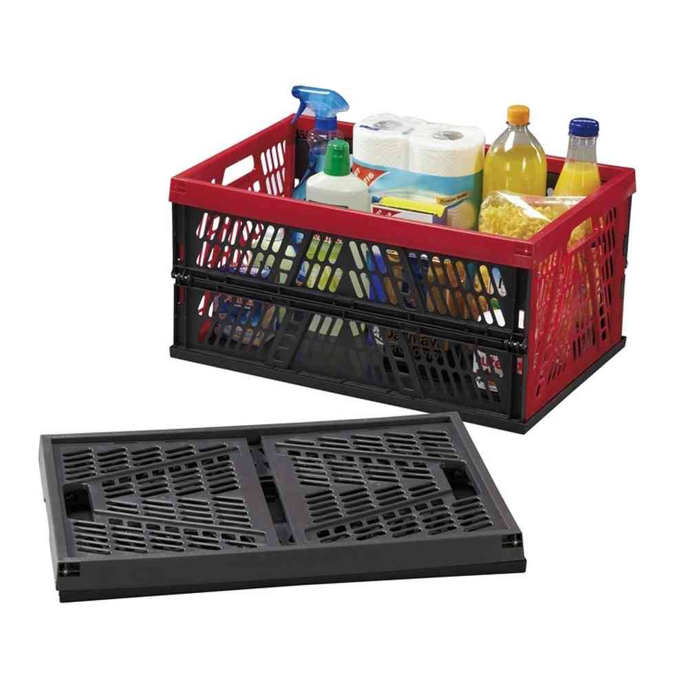 alpfa Klappbox 45 Liter, Kunststoff, 53,5 x 35,5 x 26,5 cm (Farbe zufällig, 1 Stück)