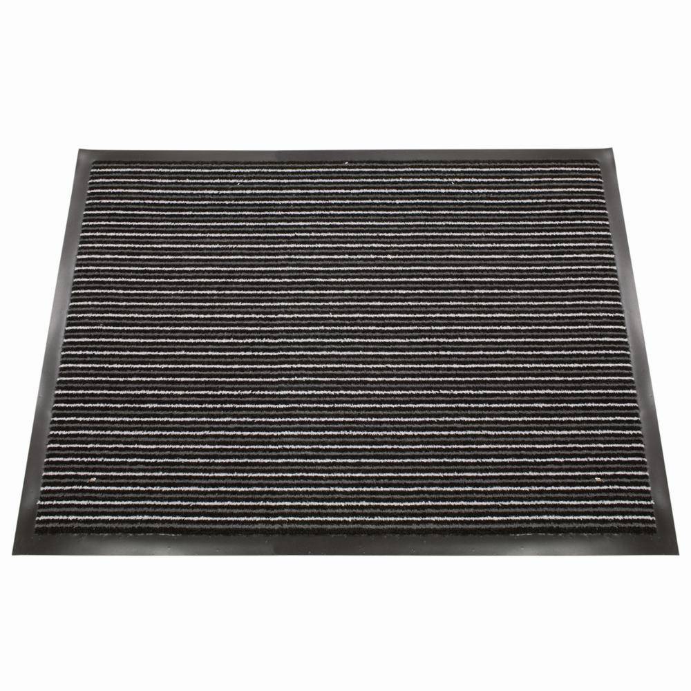 Siena Garden 550-1601007 Fußmatte STRIPS mit 100% Polypropylen-Flor, 60 x 80 cm, anthrazit