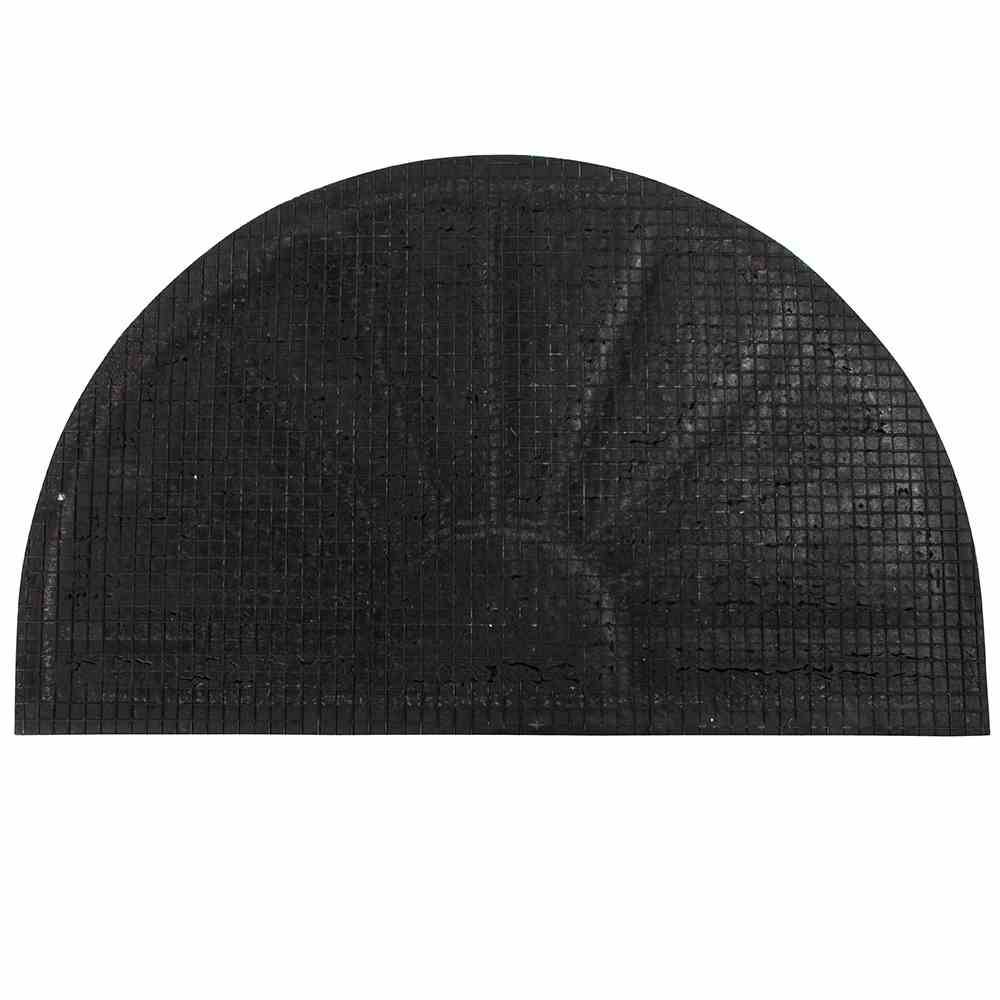 Siena Garden D37415 Gummimatte Sonne halbrund 75x45cm mit Kokosfaser, natur/schwarz