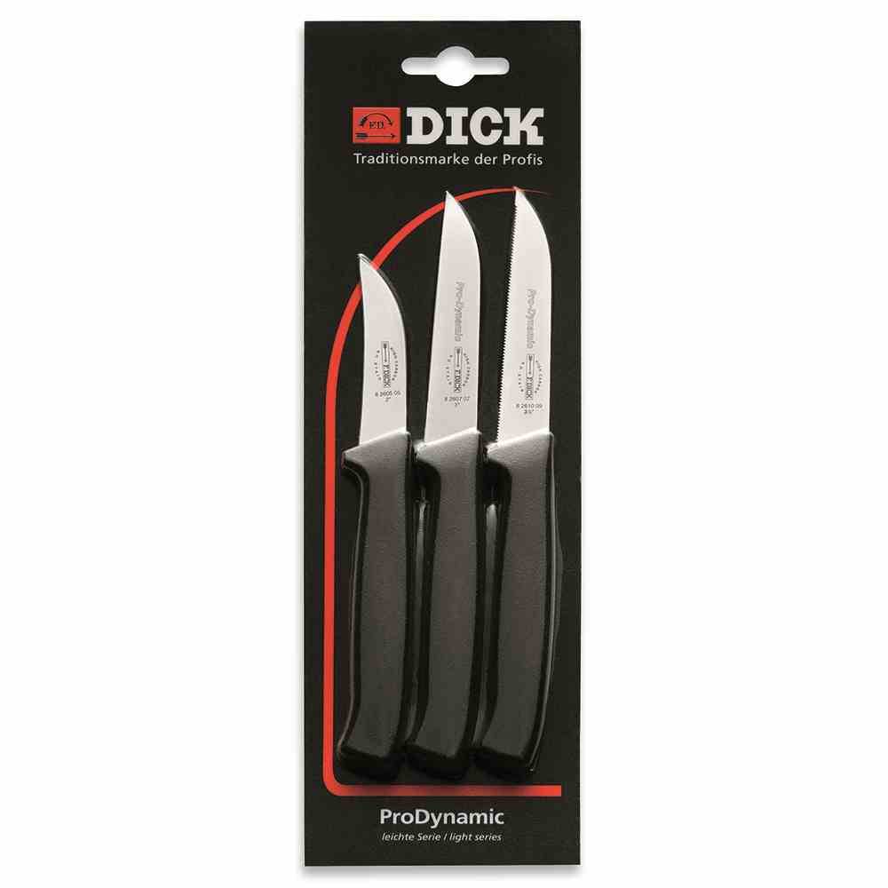 Dick 857-00042 Küchenmesser-Set 3T PRO PRO DYNAMIC, silber/schwarz (1 Set)