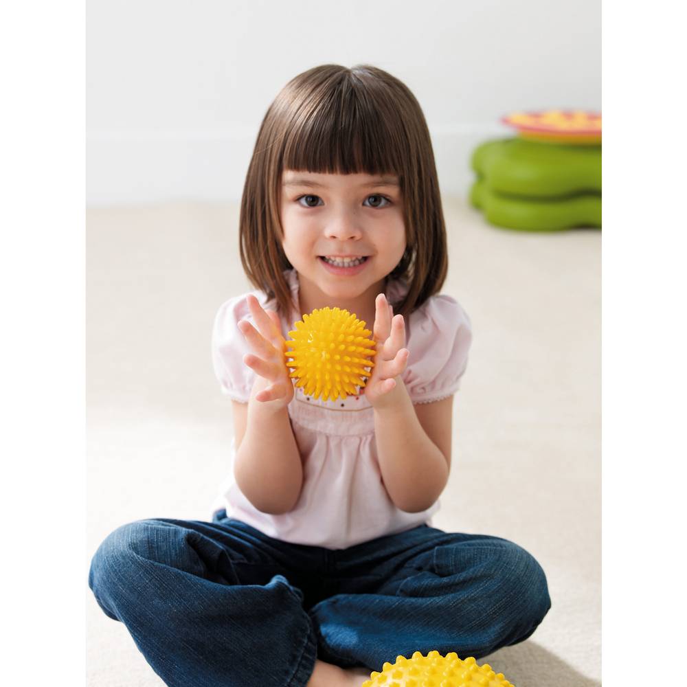 Weplay KT3307 Massageball Igelball Noppenball, 8 cm, gelb