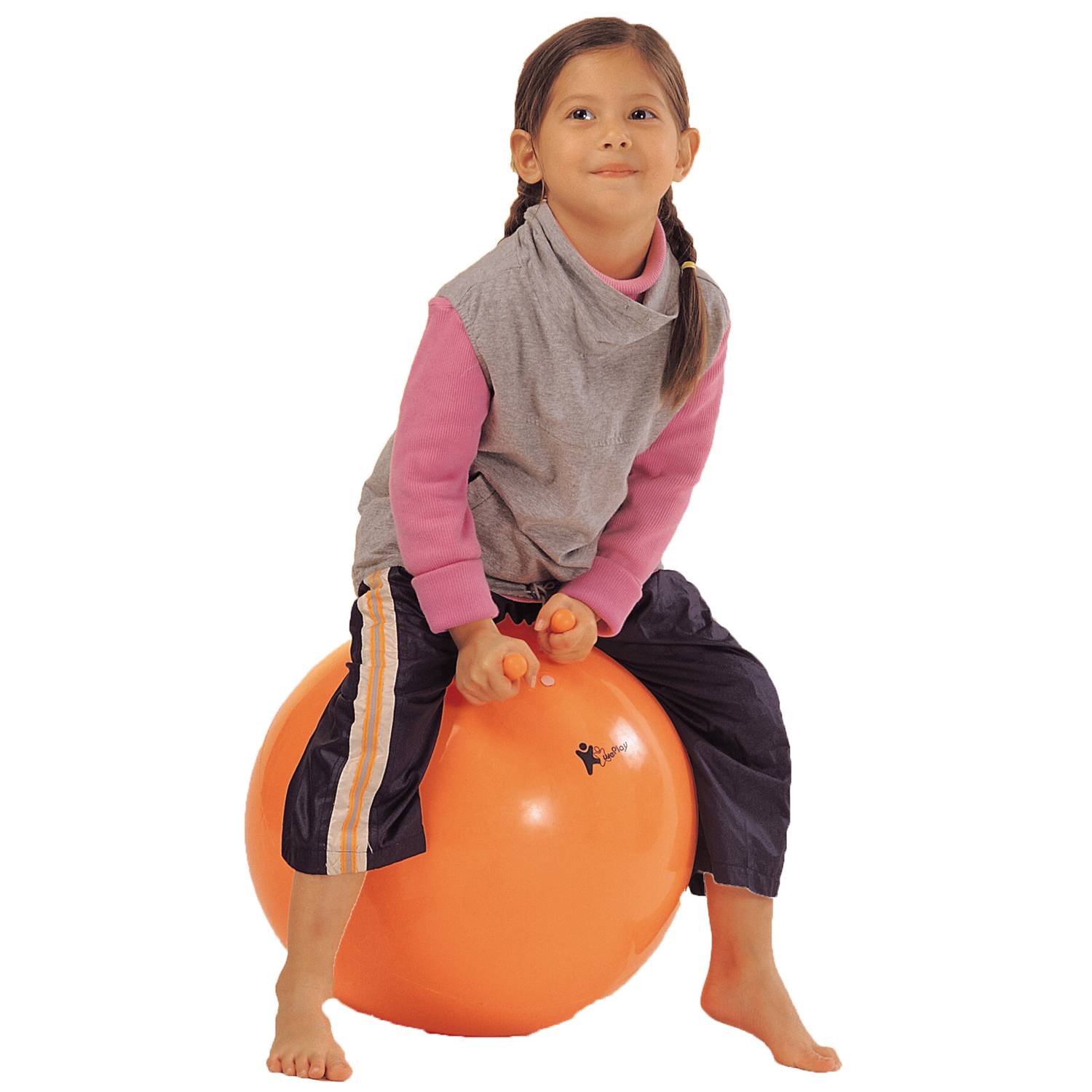 Weplay KB1302 Sprungball Hüpfball klein, orange, 40cm, orange